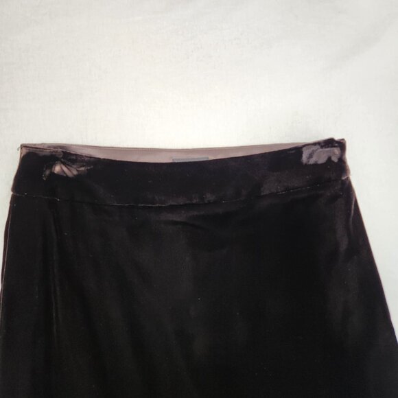 GIORGIO ARMANI Vintage Chocolate Velvet Skirt Size 46 US 6/8 Italy Exc. Condit. - Picture 7 of 16